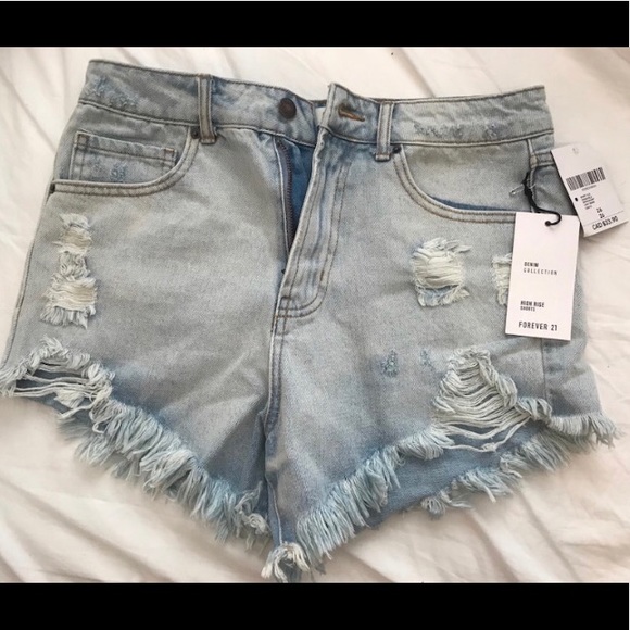 Frayed Denim Shorts - Picture 1 of 2